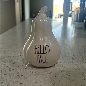 Hobby Lobby White 'Hello Fall' Ceramic Gourd